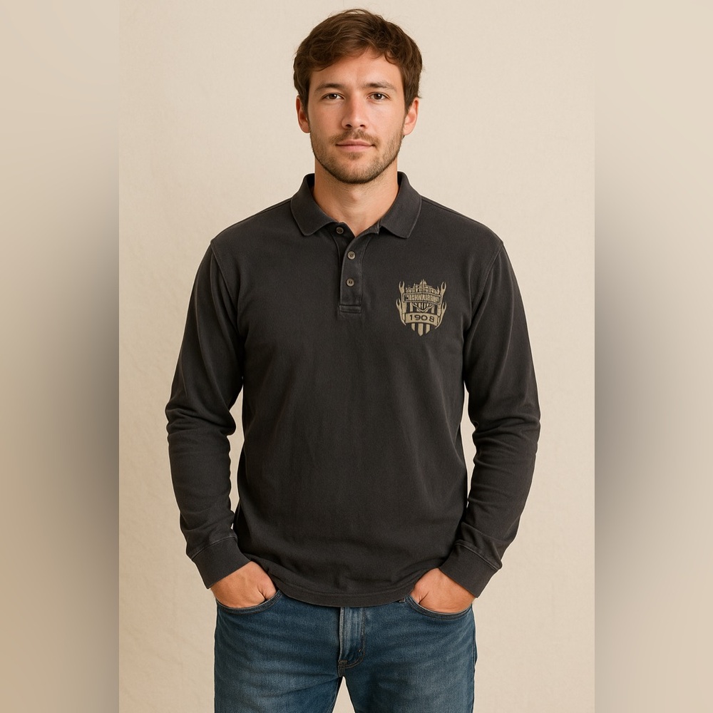 Harley-Davidson Long Sleeve Polo Size L